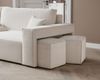 Ecksofa Schlafsofa Sofa ADARA inkl. Hocker in Stoff Centaur Creme Ottomane Links Bild 5