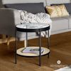 Atmosphera Beistelltisch mit Uhr und Regal MECA, Ø 50 cm, Metall Bild 2