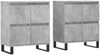vidaXL Sideboards 2 Stk. Betongrau Holzwerkstoff 3190185 Bild 2