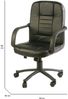 Dmora Stuhl mit Rädern Ogni, Chefsessel mit Armlehnen, Ergonomischer Bürostuhl, Schwarz, 56x59h88/99 cm Bild 3