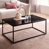 Couchtisch 100 x 60 x 40 cm mit Marmor Optik Schwarz [WL6.607] Bild 4