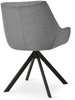 GOEURVANT 1178 Esszimmerstühle 2er-Set, 360° Drehbar, Webstoff - Taubengrau Bild 4