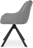 GOEURVANT 1178 Esszimmerstühle 2er-Set, 360° Drehbar, Webstoff - Taubengrau Bild 3