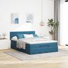 vidaXL Ottoman-Bett mit Matratze Dunkelblau 140x190 cm Samt 3311775 Bild 3