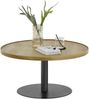 Couchtisch >MONTEVERDE< in Eiche furniert, Holzwerkstoff/ Metall - 40x80cm (HxD) Bild 3
