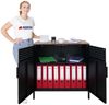 PROREGAL® Mehrzweckschrank MegaDeal Flügeltürenschrank LION mit 2 Türen & Magnetverschluss (2-St) Robuster Flügeltürenschrank Stahlschrank Büroschrank Kommode Bild 3