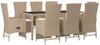vidaXL 9-tlg. Garten-Essgruppe mit Kissen Beige Poly Rattan 3157579 Bild 3