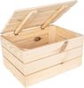 Creative Deco Aufbewahrungsbox Holztruhe Holzkiste mit Deckel Spielzeugkiste Holzbox, mit Scharnieren Bild 1