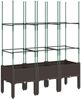 vidaXL Pflanzkübel mit Rankgitter Braun 120x40x142,5 cm PP 367960 Bild 5