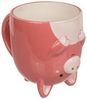 Kaffeetasse Schwein ca. 12 x 14 cm drehbar 500ml Kopfüber Tasse mit Schweinmotiv Bild 3