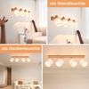 ZMH Deckenstrahler 4 Flammig Deckenlampe Wohnzimmer - Holz Deckenleuchte Modern Deckenspot E14 Schwenkbar 350° MAX. 25W küchenlampe Stoffschrim für Schlafzimmer Küche Flur (ohne Leuchtmittel) Bild 3