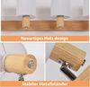 ZMH Deckenstrahler 4 Flammig Deckenlampe Wohnzimmer - Holz Deckenleuchte Modern Deckenspot E14 Schwenkbar 350° MAX. 25W küchenlampe Stoffschrim für Schlafzimmer Küche Flur (ohne Leuchtmittel) Bild 2