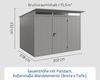 Hörmann Ecostar Metall-Gerätehaus Trend mit Pultdach Typ 3, 238x303 cm , graualuminium, 7,2 m²,1-flüglige Tür Bild 3