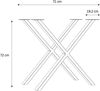 Tischgestell >TABLES< (2er-Set) X-Form, in schwarz, Metall - 71x72x19,2cm (BxHxT) Bild 4