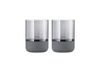 Blomus Calma Windlicht, 2er Set, Kerzenhalter, Dekolichhalter, Kerzen Halter, Beton / Glas, Steel Gray Smoke, H 9. 5 cm, 66255 Bild 5
