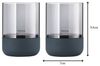 Blomus Calma Windlicht, 2er Set, Kerzenhalter, Dekolichhalter, Kerzen Halter, Beton / Glas, Steel Gray Smoke, H 9. 5 cm, 66255 Bild 2