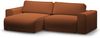 Micadoni Ecksofa Victor 3-Sitzer Links Strukturierter Stoff Ziegel Bild 2