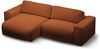 Micadoni Ecksofa Victor 3-Sitzer Links Strukturierter Stoff Ziegel Bild 3