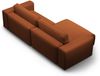 Micadoni Ecksofa Victor 3-Sitzer Links Strukturierter Stoff Ziegel Bild 4