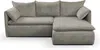 Ecksofa mit Schlaffunktion TEODORA von PASCAL MORABITO - Kord - Taupe - Ecke rechts Bild 2