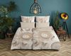 hip Flanell Bettwäsche 155x220 Kaskae sand beige Federn Schmetterling Wende 30091F Bild 3