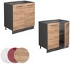 Spülenunterschrank Fame-Line Goldkraft Eiche 80 cm mit Regal, ohne Arbeitsplatte Vicco Bild 5