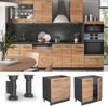 Spülenunterschrank Fame-Line Goldkraft Eiche 80 cm mit Regal, ohne Arbeitsplatte Vicco Bild 2