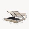 LED Polsterbett Tröstiar mit Matratze 180x200cm Beige [en. casa] Bild 2