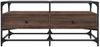 vidaXL Couchtisch mit Glasplatte Braun Eichen-Optik 98,5x50x45cm Stahl 846048 Bild 4