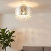 LED Deckenleuchte AMY, Silber, Textil, Kristalloptik, matt, Ø 40 cm Bild 3