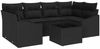 vidaXL Sofa Set mit Kissen mit Speicher 7 pcs Schwarz Poly-Rattan 3355292 Bild 2