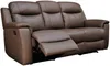 Vente-unique - EVASION Couchgarnitur Leder Braun - B 96 cm x H 100 cm x L 156 cm205 cm Bild 5