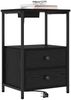 vidaXL Nachttisch Schwarz Eichen-Optik 40 x 31 x 60 cm Holzwerkstoff 859440 Bild 3