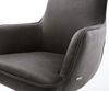 Freischwinger Heira-Flex mit Armlehnen Mikrofaser Anthrazit Vintage Freischwinger flach Effektfinish Titan Taschenfederkern Bild 4