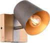 Wandlampe, silber, gold, Holz, verstellbar, B 11 cm Bild 2