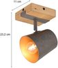 Wandlampe, silber, gold, Holz, verstellbar, B 11 cm Bild 4