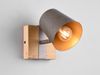 Wandlampe, silber, gold, Holz, verstellbar, B 11 cm Bild 3