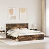 vidaXL Bettrahmen Geräucherte Eiche 180 x 200 cm Massives Kiefernholz 3409322 Bild 3