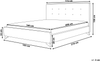 Polsterbett Leinenoptik dunkelgrau Lattenrost 160x200 cm AMBASSADOR Bild 2