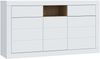 Sideboard >LEFKADAS< 3 Türen, 2 Schübe, Weiss/ Mauvella Eiche - 170,7x93,5x41,4cm (BxHxT) Bild 5