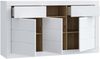 Sideboard >LEFKADAS< 3 Türen, 2 Schübe, Weiss/ Mauvella Eiche - 170,7x93,5x41,4cm (BxHxT) Bild 4