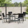 vidaXL Garten Essgruppe 5 pcs Schwarz und Hellgrau PE-Rattan 3379075 Bild 4