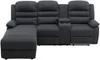 Vente-unique - MACEDONIA Sofa Stoff Grau - B 172 cm x H 102 cm x L 231 cm Bild 4