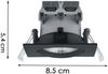 LED Einbaustrahler PAMIR eckig schwenkbar dimmbar Schwarz 5,5W Deckenbeleuchtung Bild 4