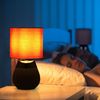 Relaxdays Tischlampe mit Stoffschirm 2er Set Bild 2
