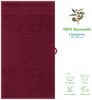 Hammetex 2er Badetücher Set, 100% Baumwolle Premium Qualität Groß 70x140 cm Duschtücher, Weich Saugstark Schnell Trocknendes Badetücher, Bordeauxrot Bild 2