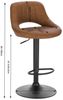 EUGAD 0667BY-2 2X Barhocker Designer Hocker Tresenhocker Bistrohocker 360° drehbar stufenlos höhenverstellbar mit Rückenlehne aus Kunstleder und Stahl Braun Bild 3