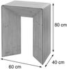 Konsolentisch HWC-L76, Telefontisch Beistelltisch Tisch, Industrial Massiv-Holz MVG, 80x60x40cm natur mit Metall-Optik Bild 3