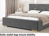 MEBLINI Polsterbett 120x200 ohne Lattenrost ohne Matratze – LIZZY – Dunkelgrau Samt – Doppelbett ohne Bettkasten - Stauraumbett - Kopfteil Bett ohne Stauraum Bild 5