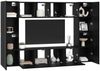 8 pcs TV-Schrankset, Fernsehschrank Schwarz Eichen-Optik Holzwerkstoff Bild 3